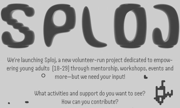 Sploj - A new initiative for young adults 18-29// Sploj - Menter newydd i oedolion ifanc 18-29